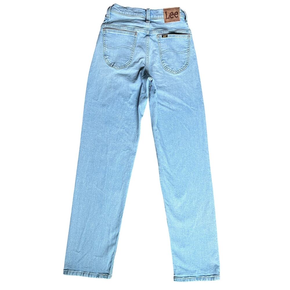 LEE Womens High Rise Classic Straight Fit Light Wash Blue‎ Denim Jeans Size 25 - Picture 8 of 11